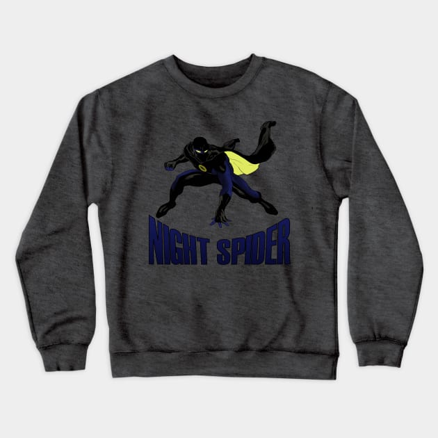 Night Spider 4 Crewneck Sweatshirt by Blue Moon Comics Group